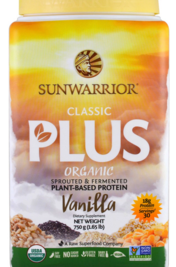 Sunwarrior - חלבון טבעוני אורגני בטעם וניל 750 g