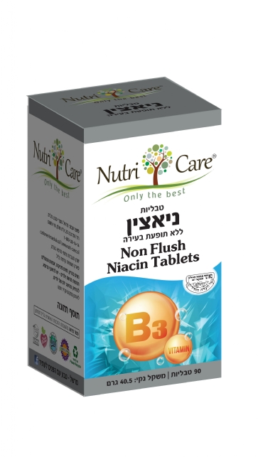 ניאצין ללא תופעת בעירה Nutri Care 90 טבליות